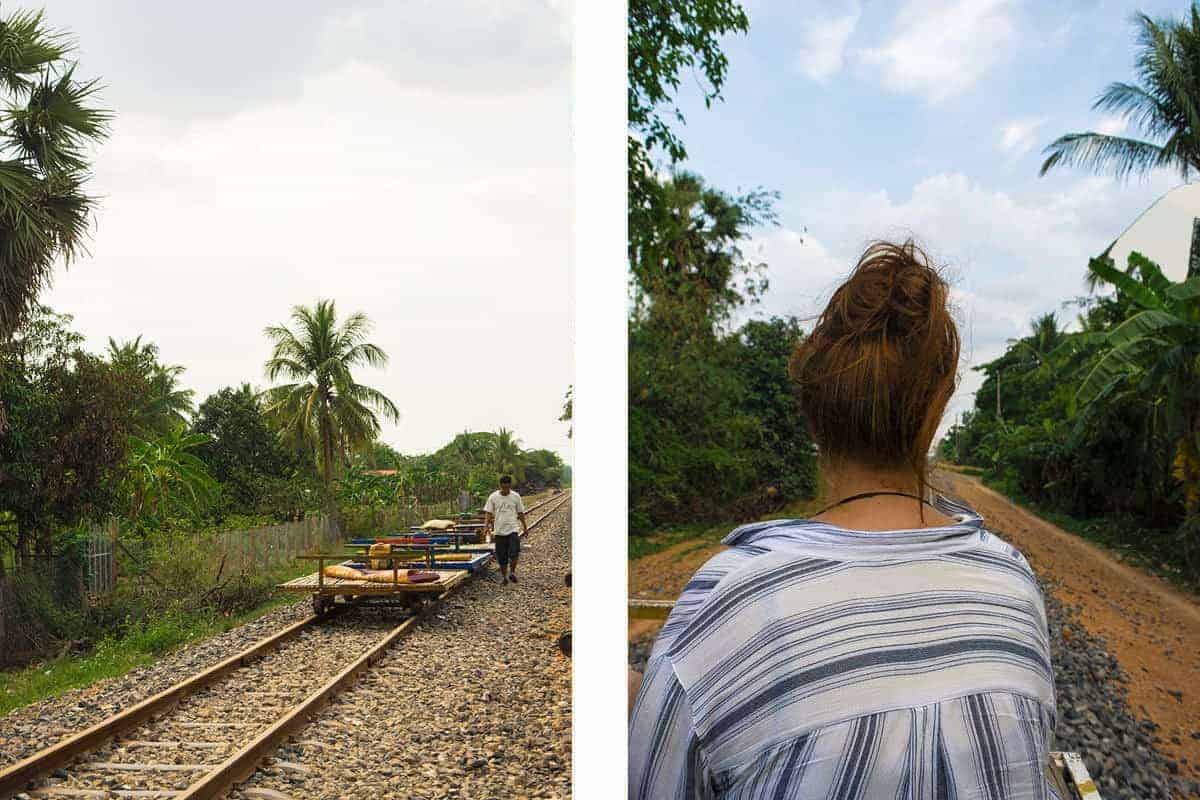 2 Weeks In Cambodia Itinerary: Ultimate Guide 2025 31 enjoying a ride on the bamboo train in battambang