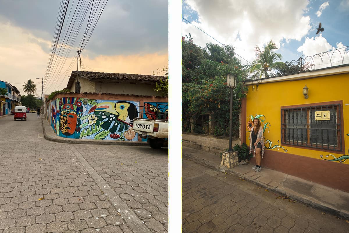 some beautiful street art in the quiant town of copan ruinas