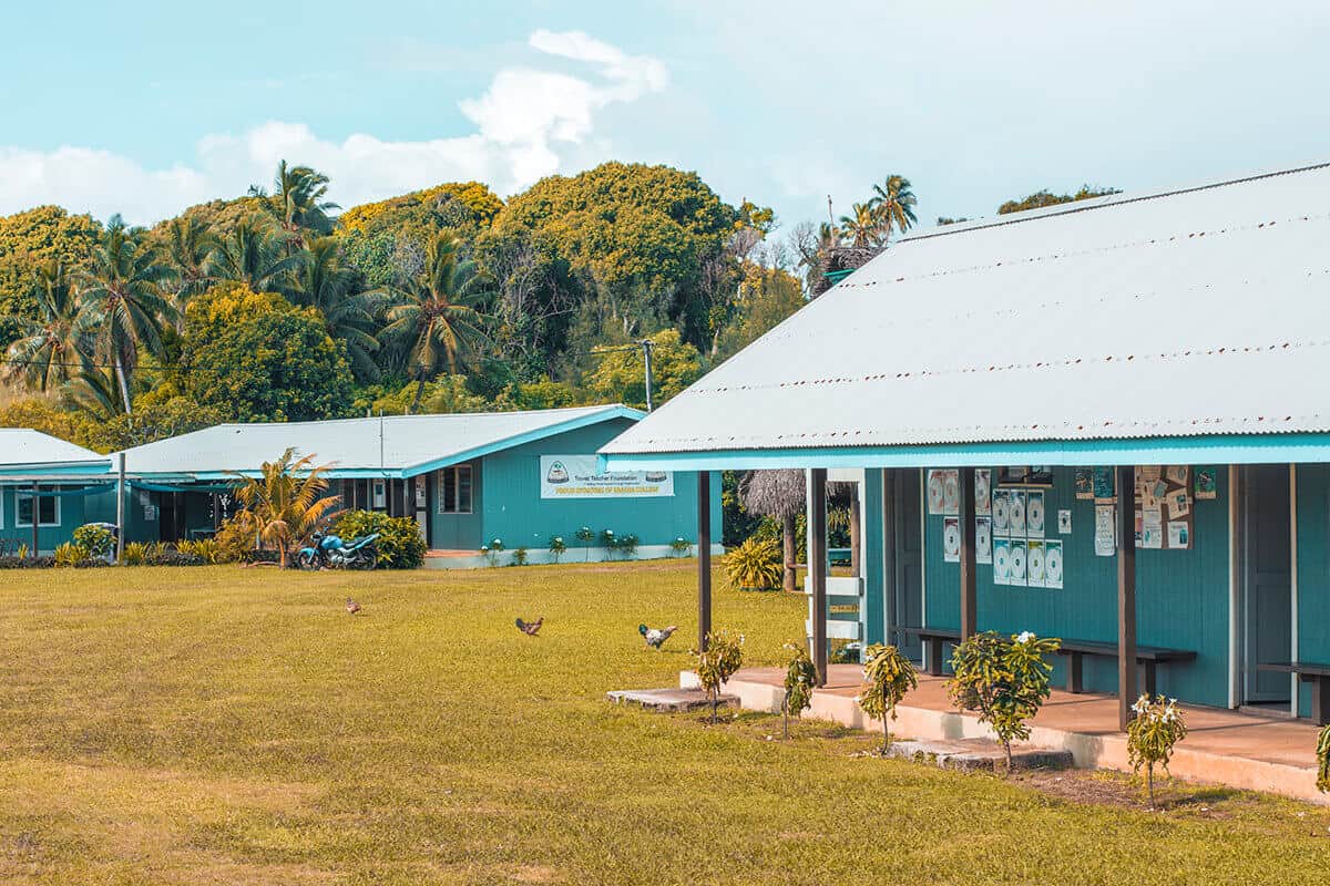 the local school in aitutaki