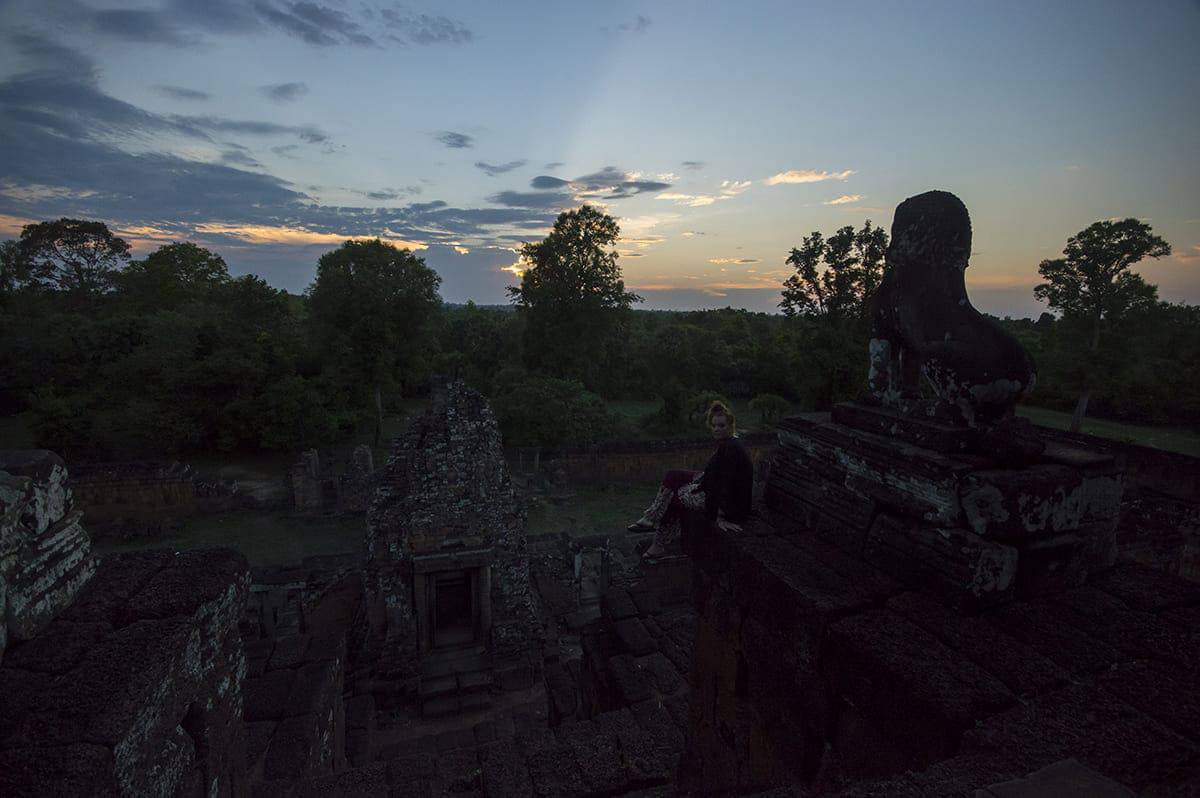 Angkor Wat Grand Circuit: All YOU Need To Know (2025) 6 watching sunset at phnom bakheng after purchasing our tickets