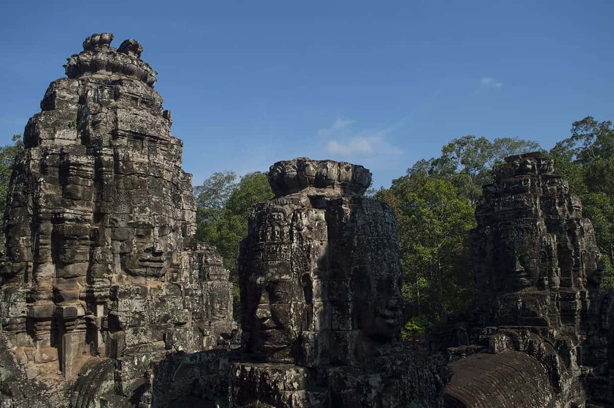 the impressive faces at bayon