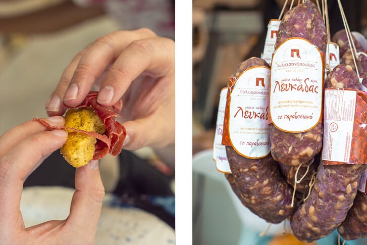 sausage meat in athens