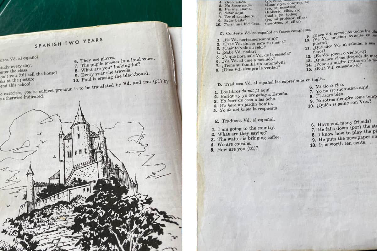 my homework while studying spanish in antigua guatemala