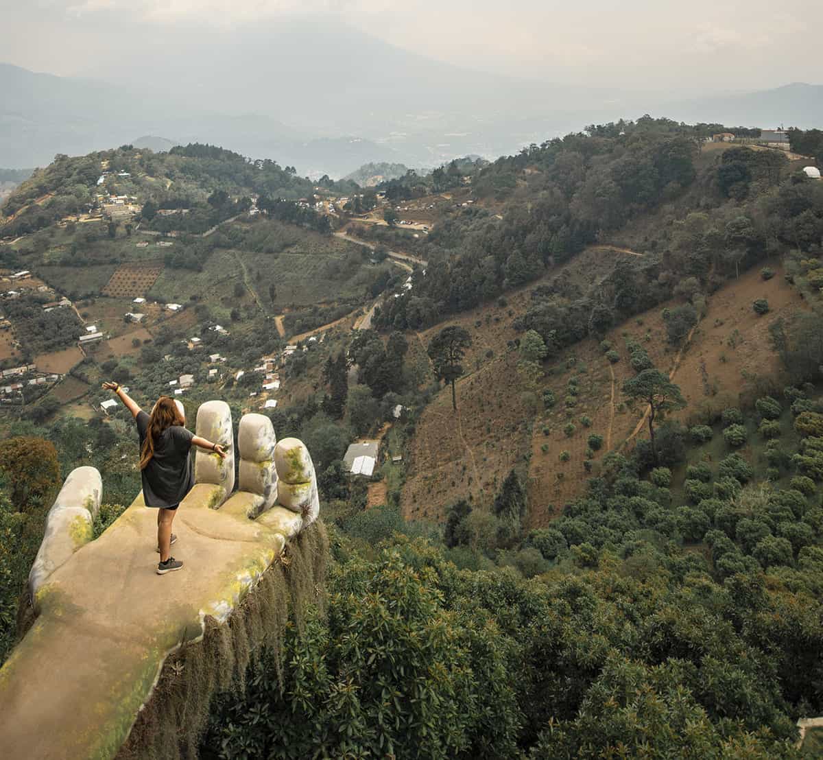 the incredible views from hobbitenango, a must do while backpacking antigua guatemala