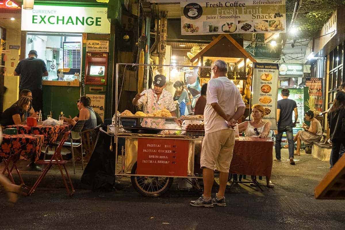a food stall on khao san road