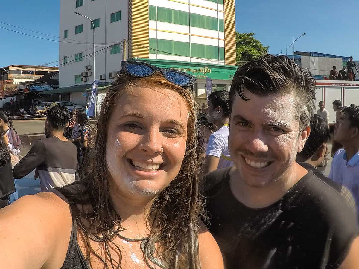 celebrating songkran in kampot