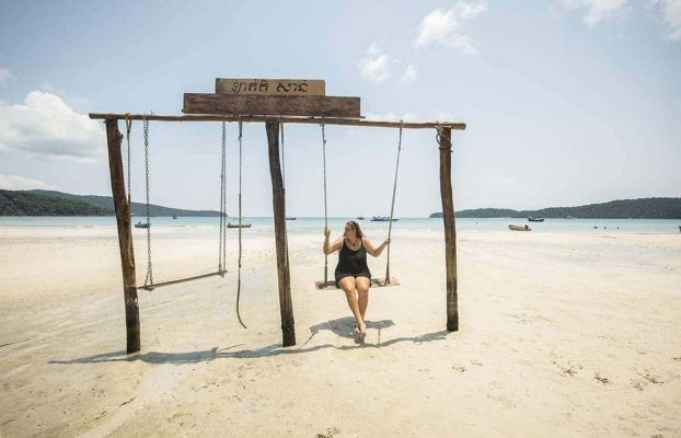 enjoying island life while backpacking cambodia