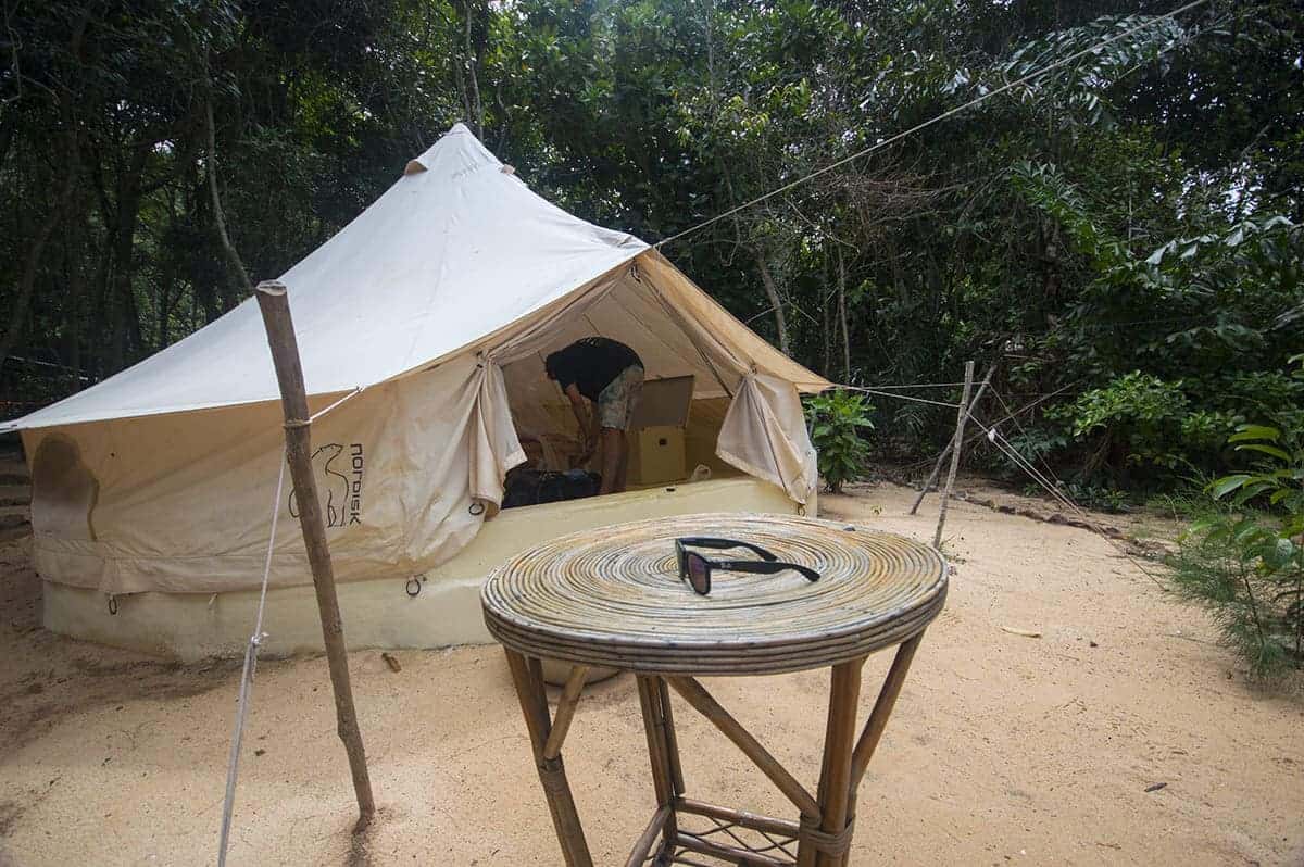 our glamping tent on koh rong samloem
