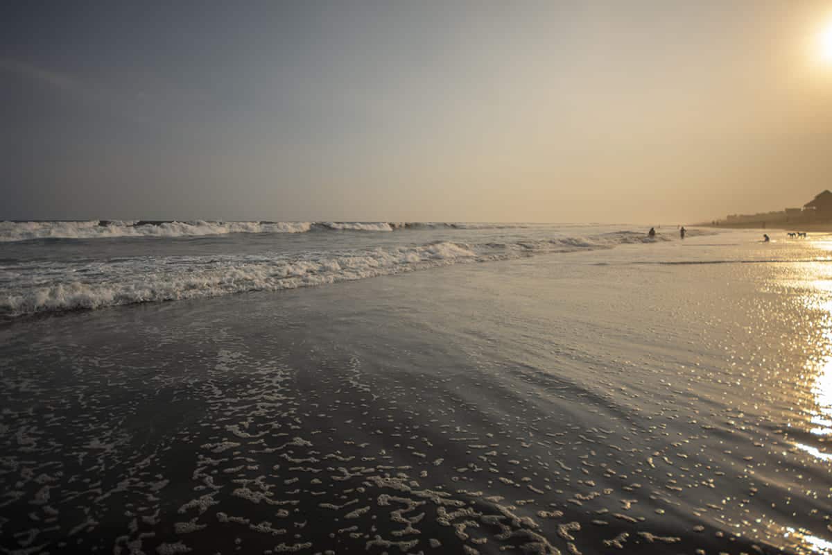 going for a shallow swim at playa el paredon in guatemala