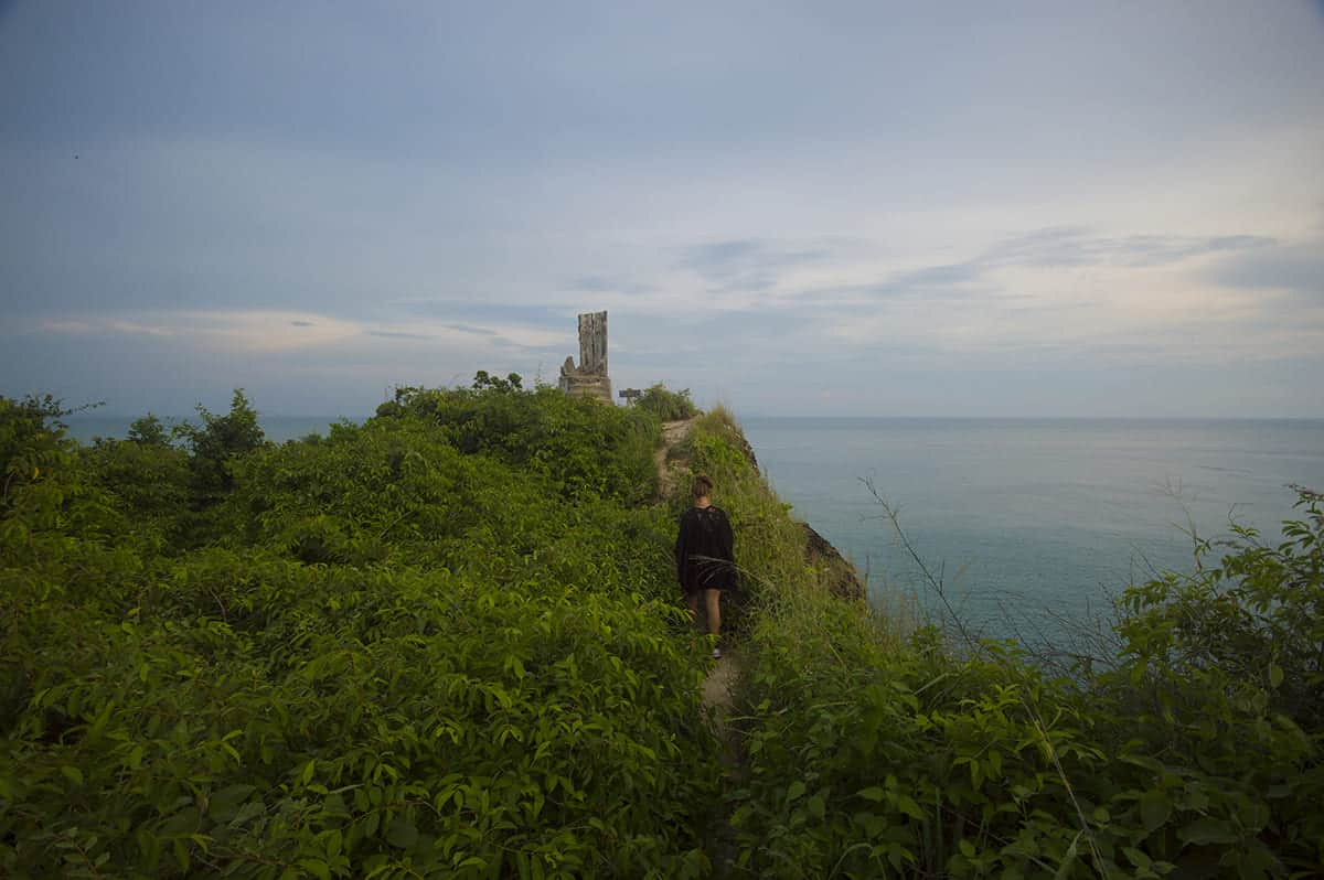 hiking to a viewpoint on mu koh lanta national park