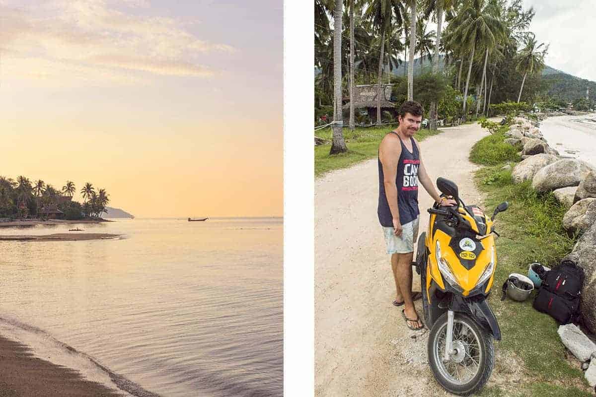 our yellow scooter that we backpacked koh phangan on