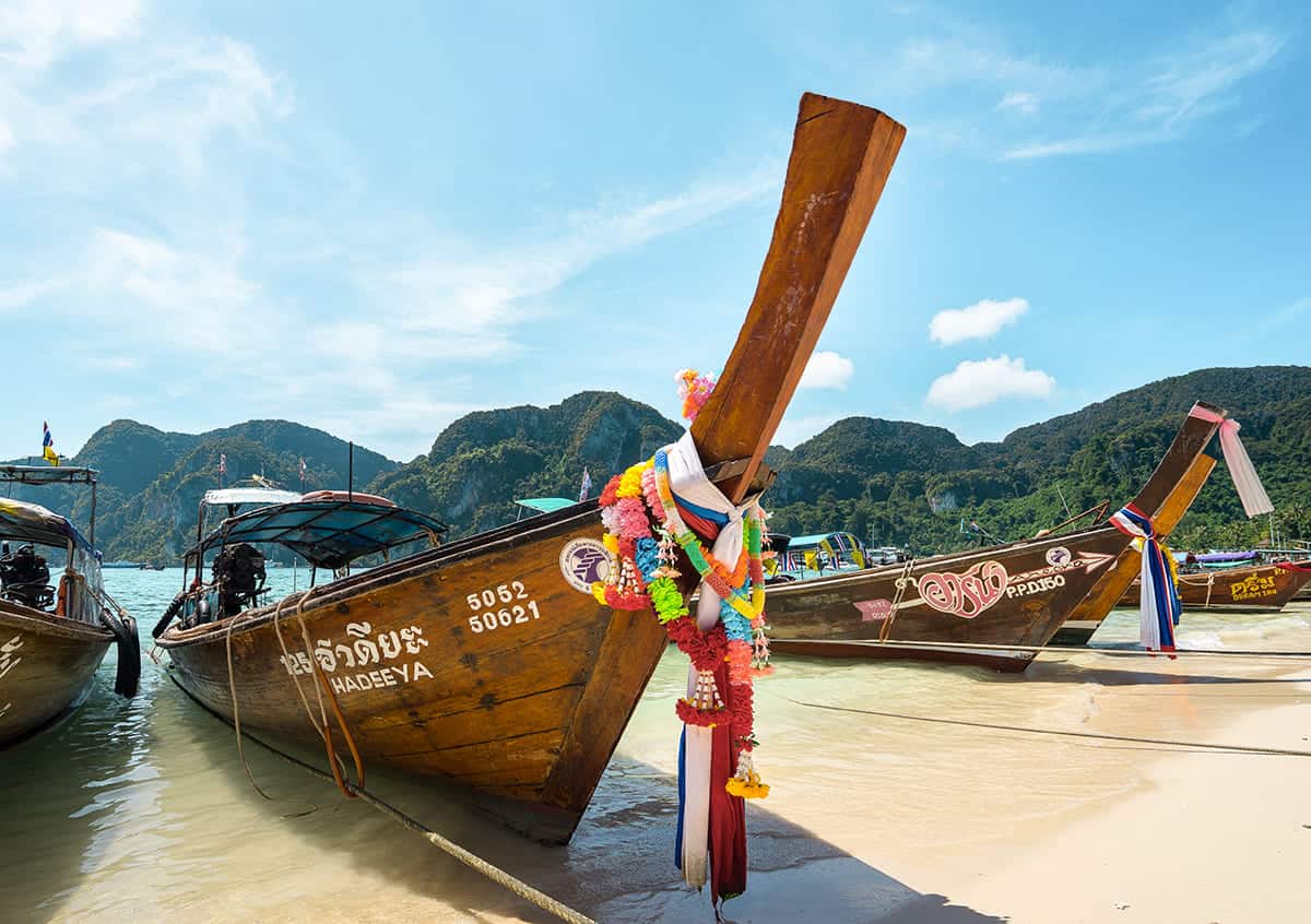 tonsai beach while backpacking koh phi phi