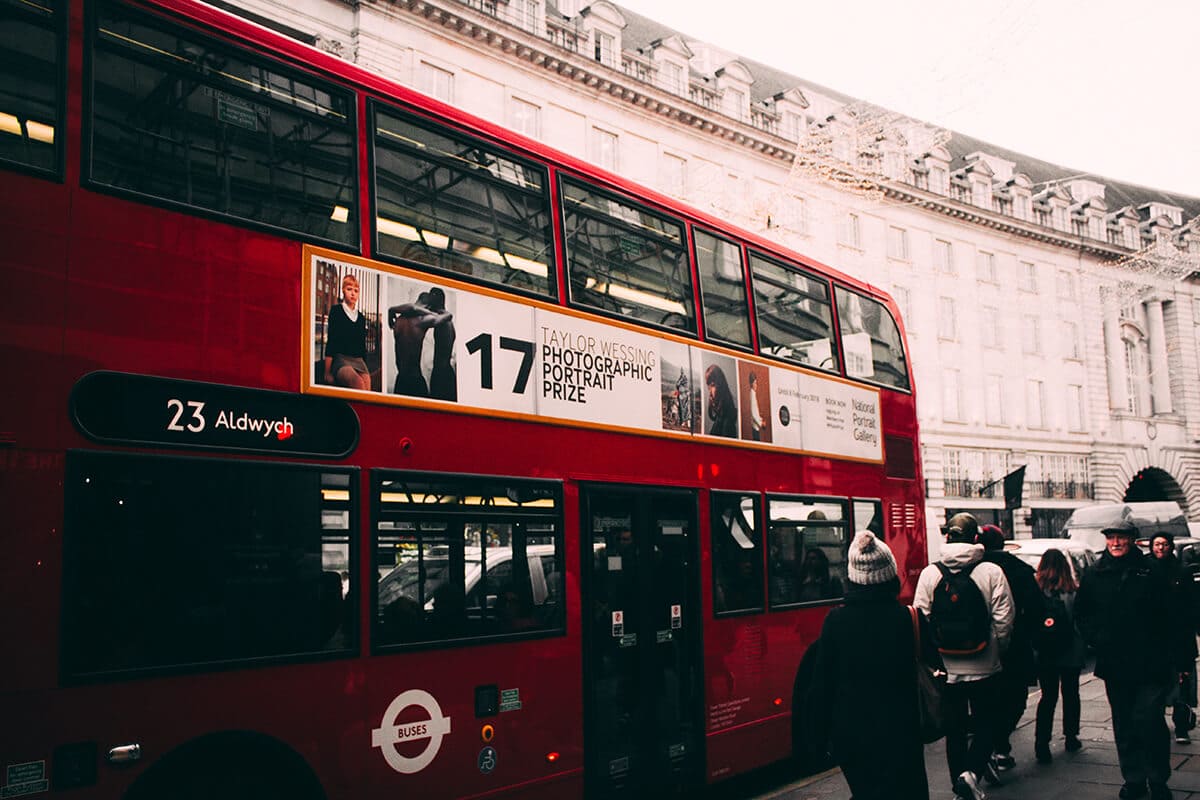 double decker bus backpacking london