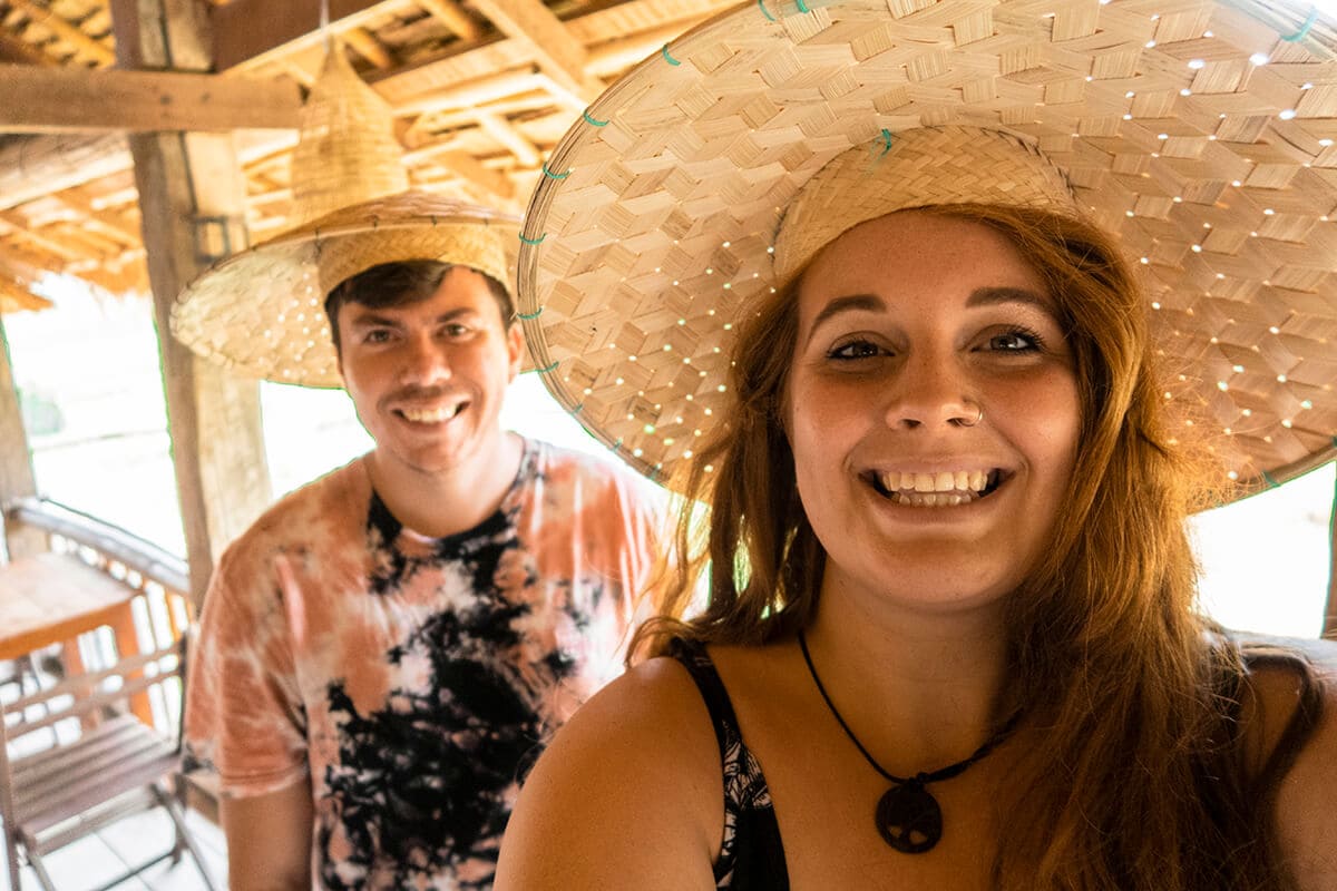 selfie james and tasha while backpacking luang prabang
