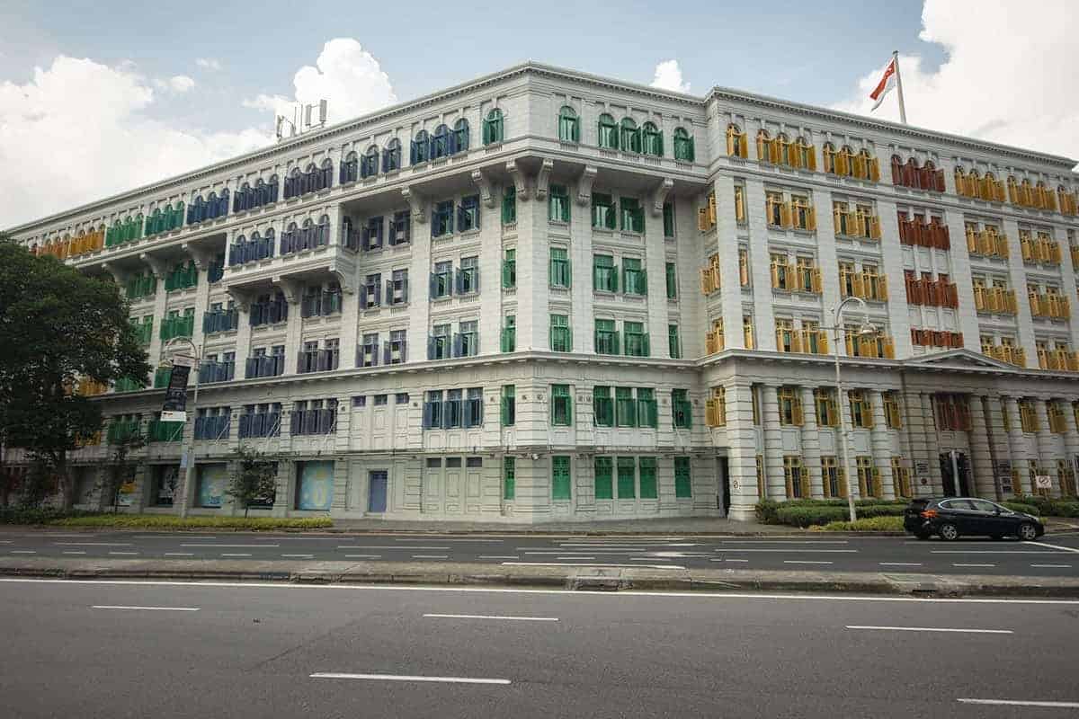 Backpacking Singapore On A Budget: Best Travel Tips 6 the singapore police station with colorful windows