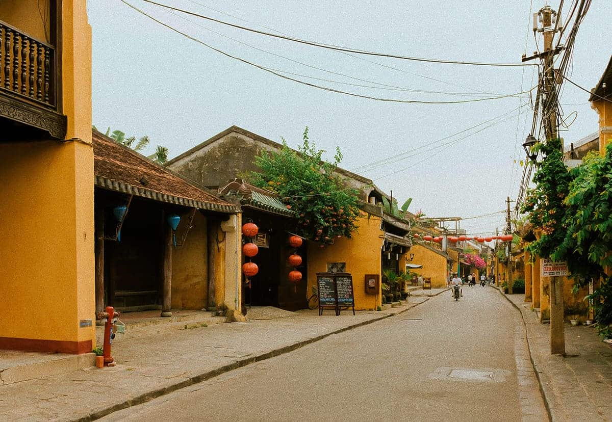 the quaint streets of hoi an in vietnam