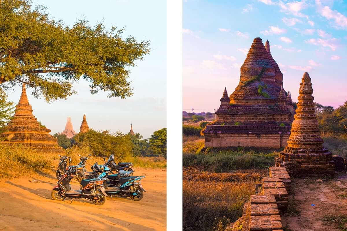 ebiking around the temples in bagan