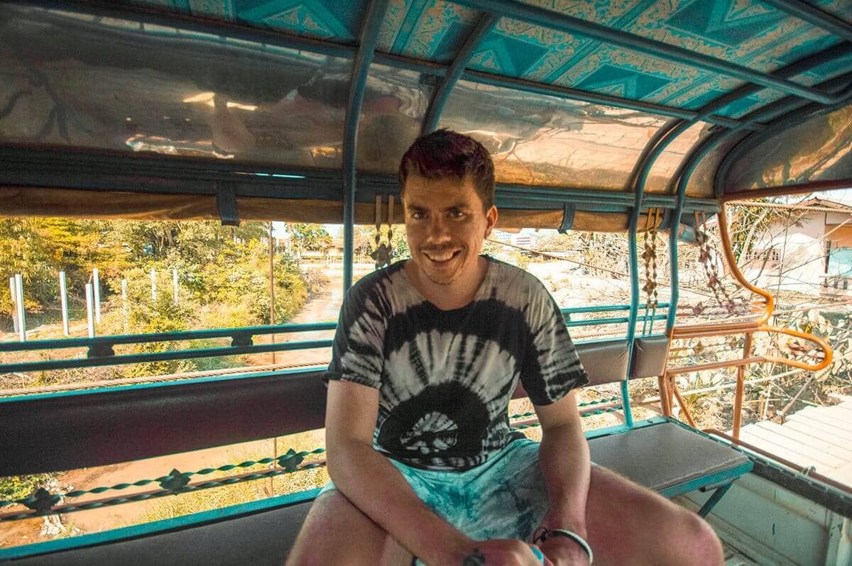tuktuk transport as solo travelers in laos