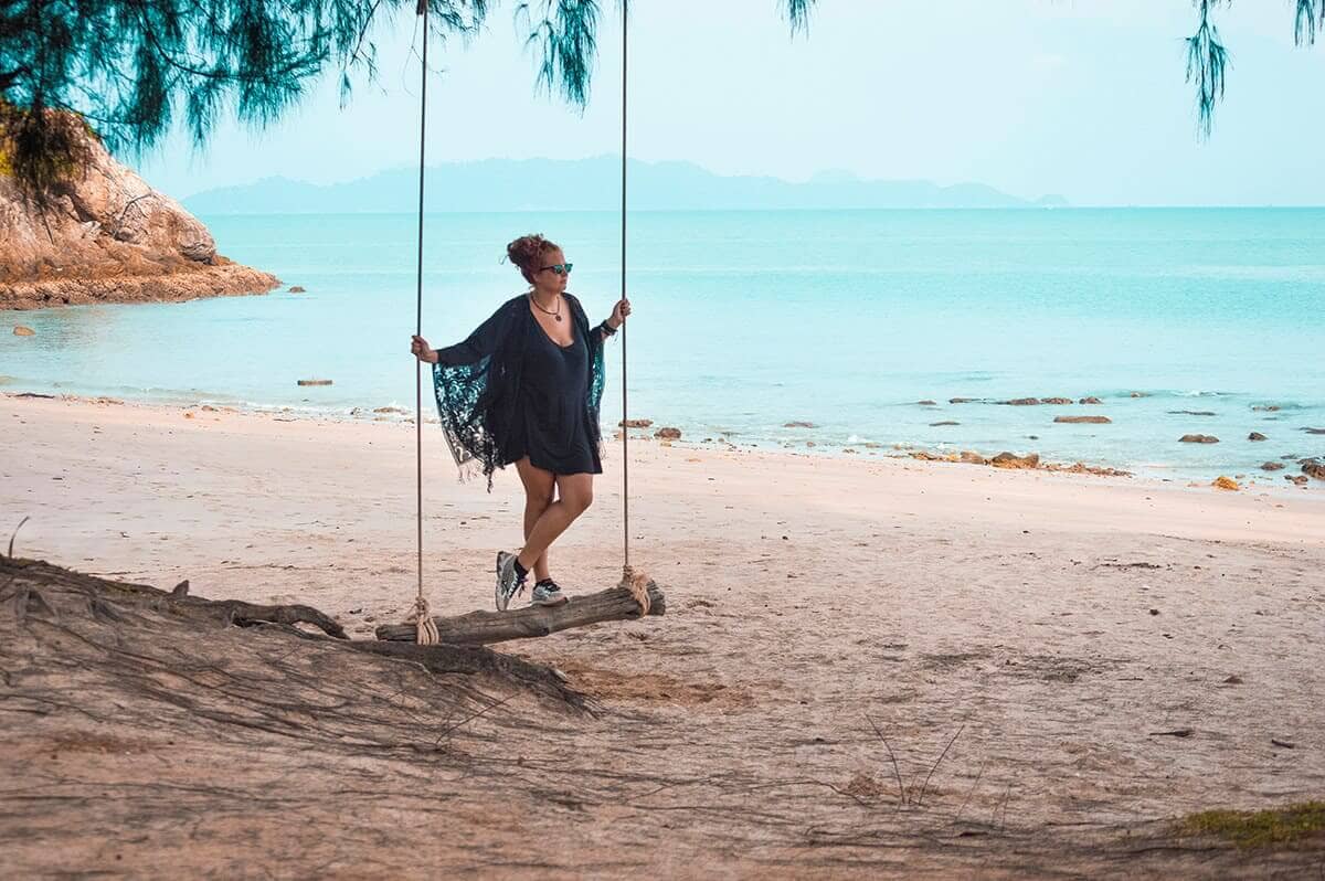 swing in koh lanta national park thailand