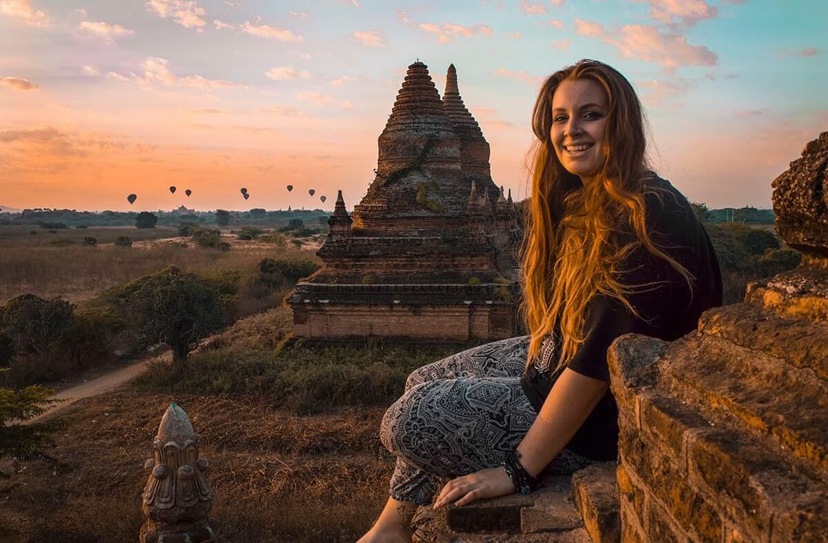 watching sunrise in bagan solo travel vs group tour in southeast asia