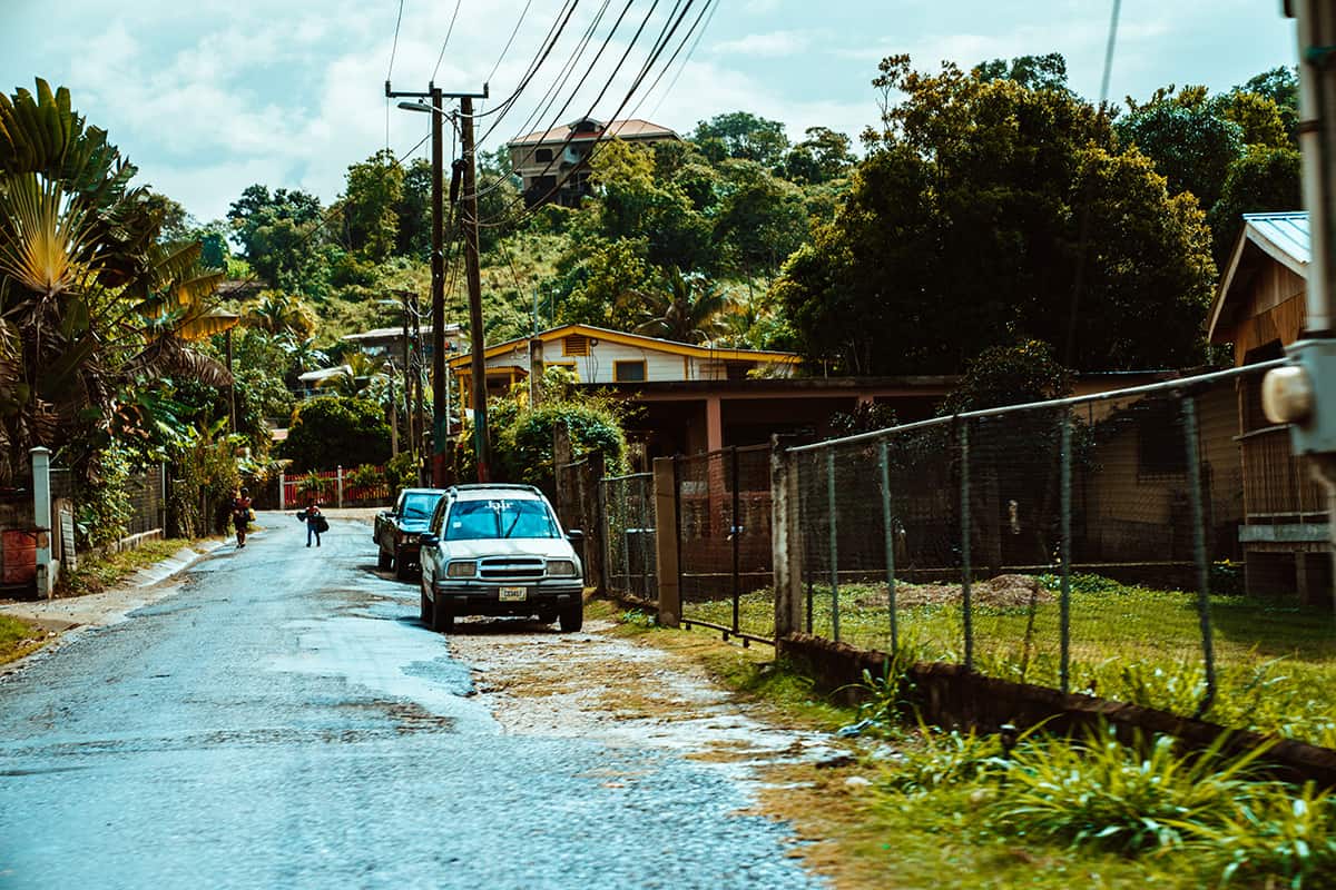 on one of the back roads when traveling from belize city to san ignacio