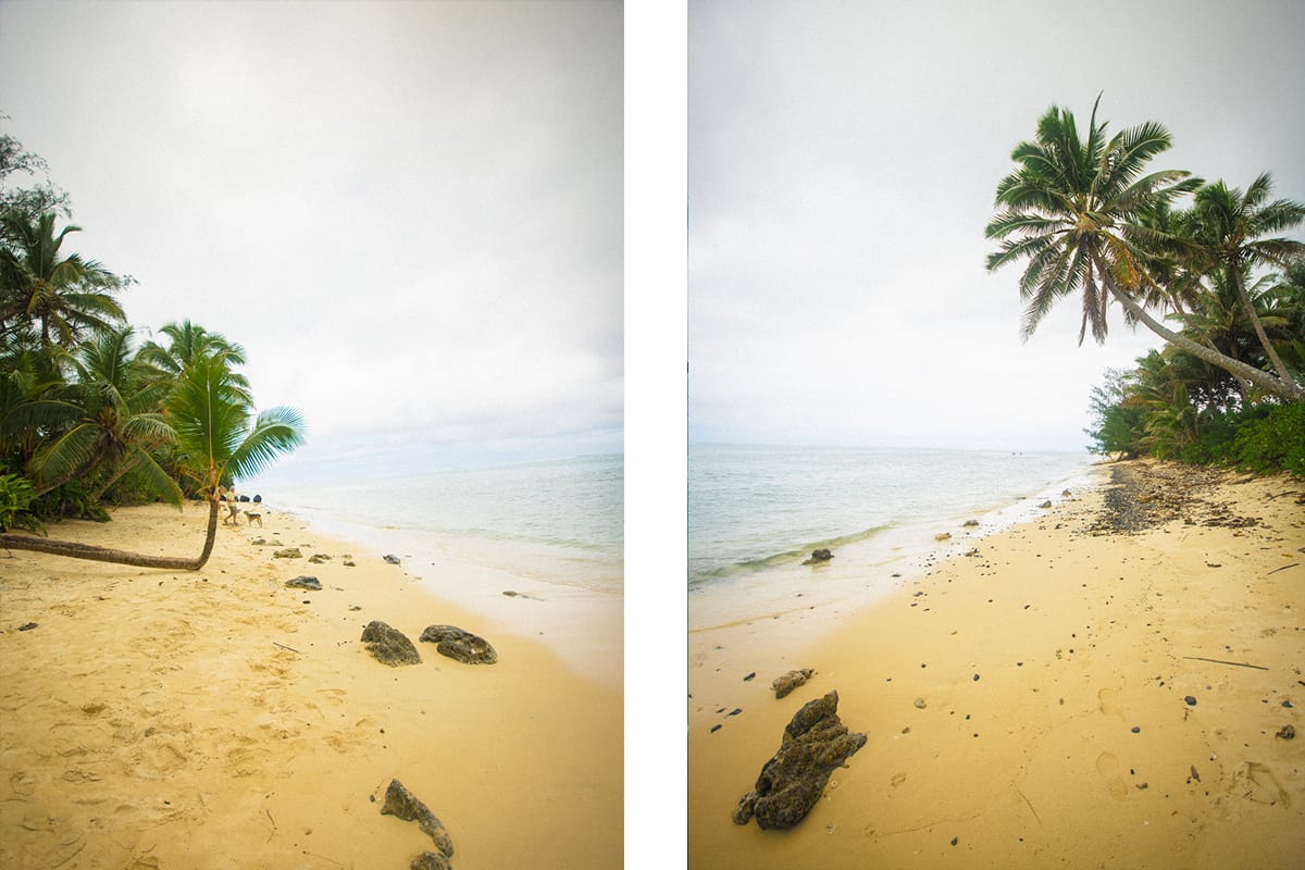 going for a walk along titikaveka beach