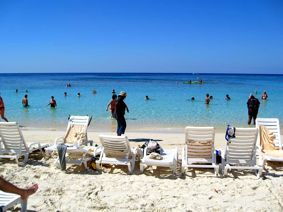 you can find a few crowds on tabyana beach especially during the high season or when a cruise ship is visiting