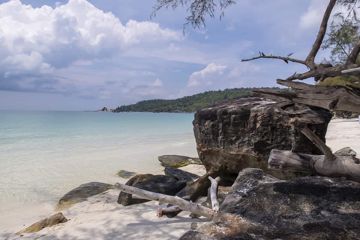 enjoying a little bit of shade at white beach on koh rong