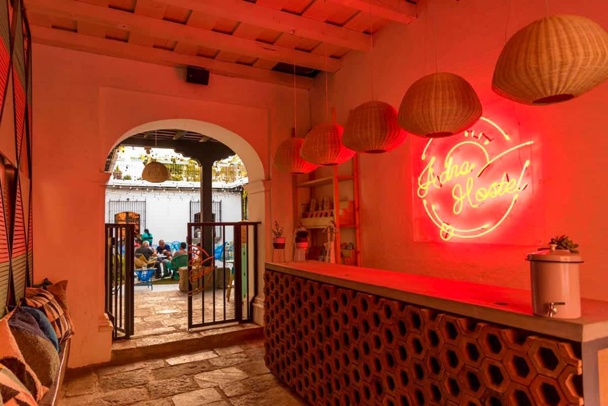 Best Hostels In Antigua, Guatemala: Best Stays In 2025 38 the reception area at adra hostel in antigua guatemala