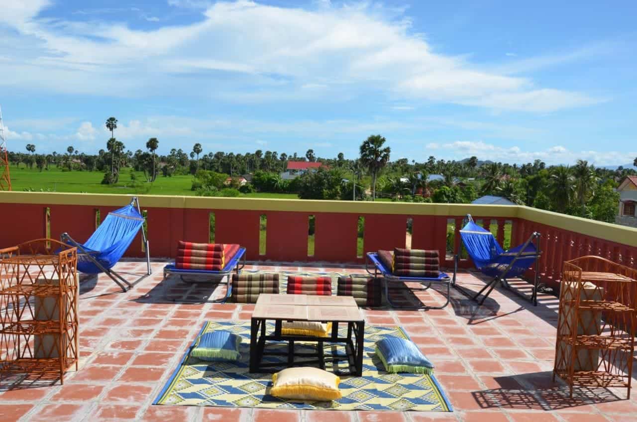 Best Hostels In Kampot Worth Booking 28 view over the countryside from nomad hostel