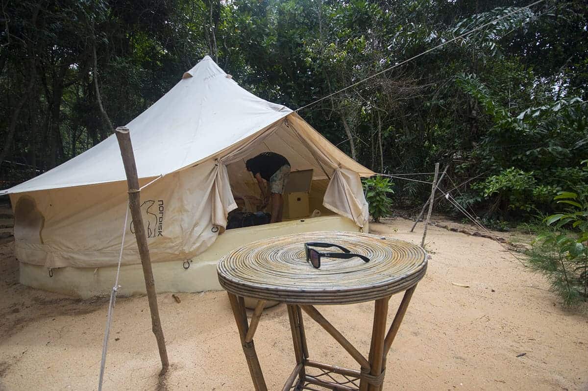our glamping tent on koh rong samloem