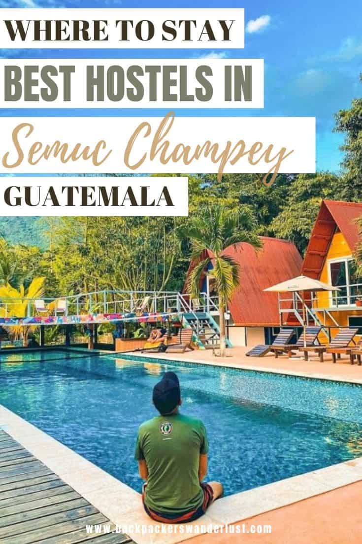 Best Hostels In Semuc Champey: For Solo Travelers, Females, Couples & More 23 Find out the absolute best hostels in Semuc Champey for the ultimate stay. No doubt this is backpackers' paradise, but you have a crazy amount of hostels to choose from. Though how do you know which one is going to be best for you? Well no worries, I have compared the price, facilities, amenities, and location- so come find out the best hostels in Semuc Champey!