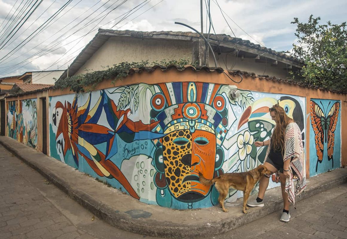 checking out the street art one of the best things to do in copan ruinas