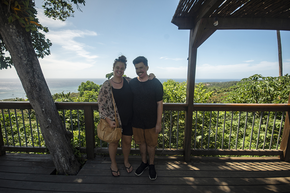 taking in some incredbile views at roatan rum company