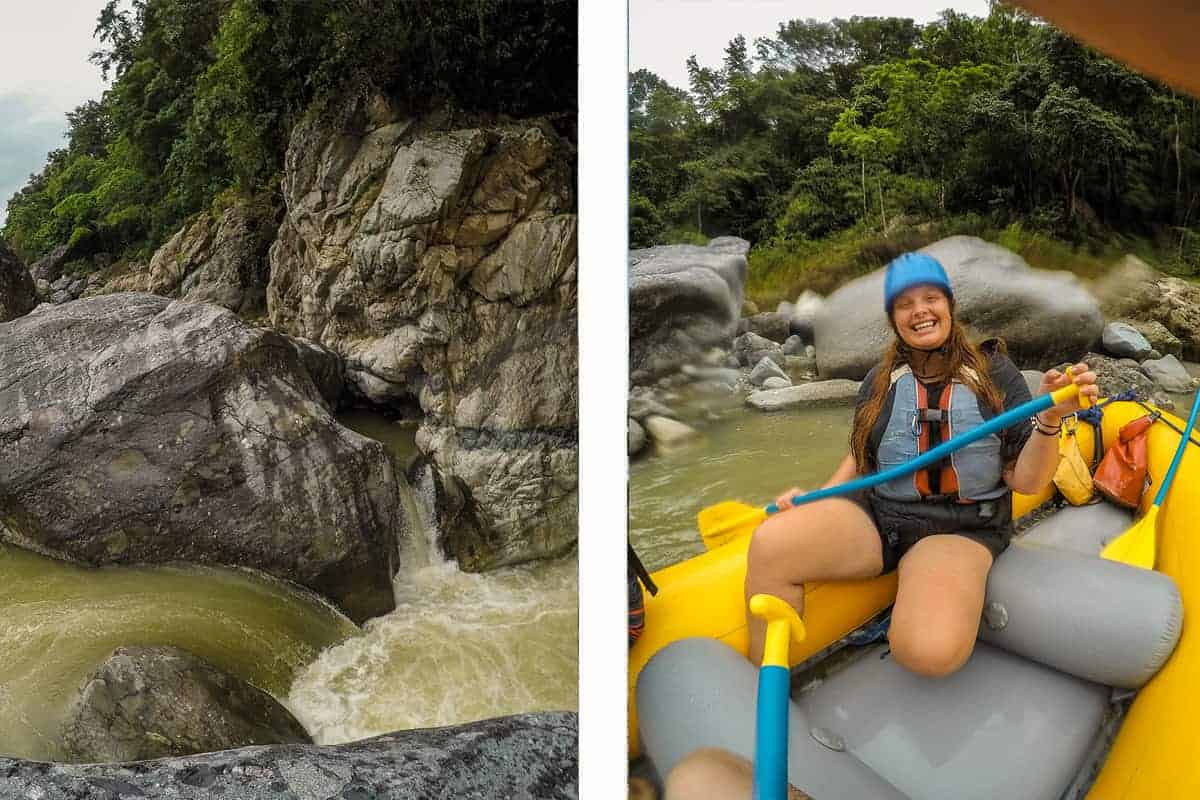 white water rafting in pico bonito national park, another place that is worth exploring if you have some spare time in roatan