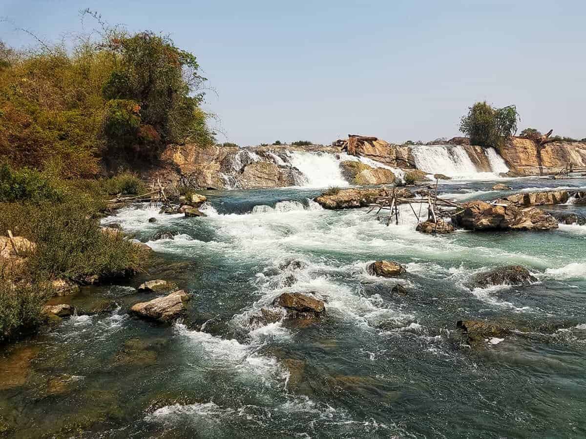 khon pa soi waterfalls in the 4000 islands laos
