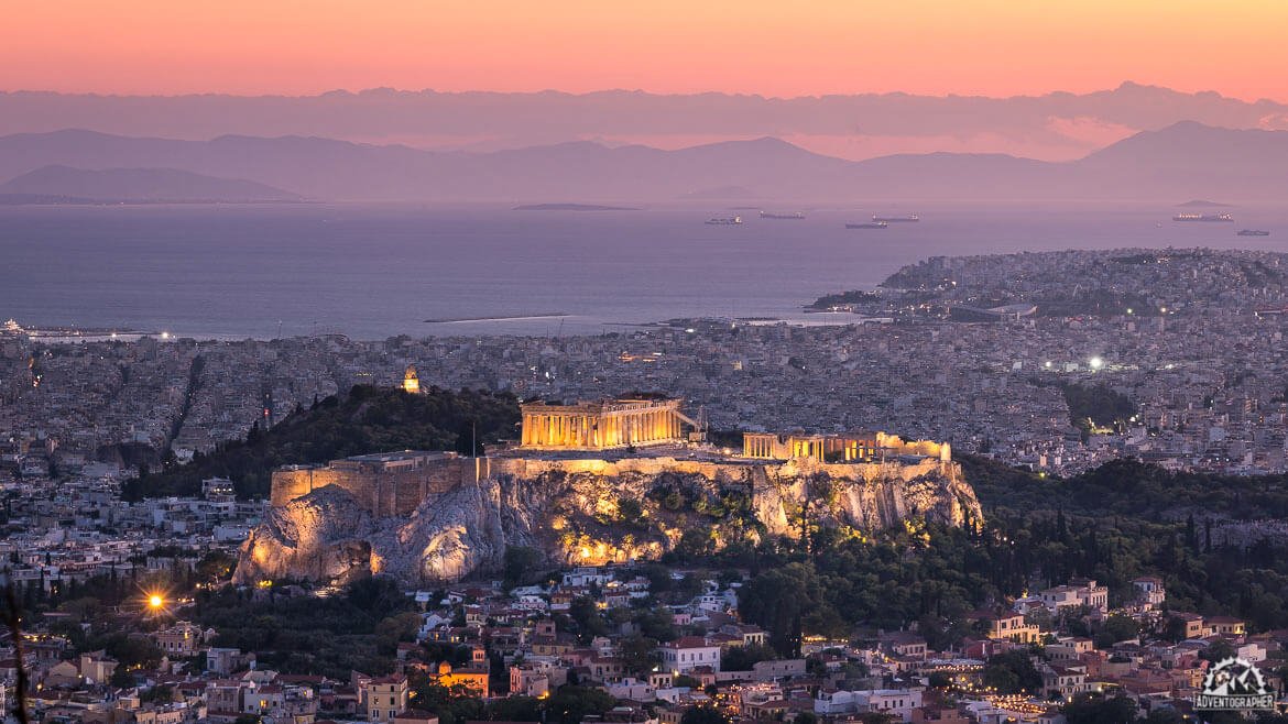 view in athens from orizontes restaurant