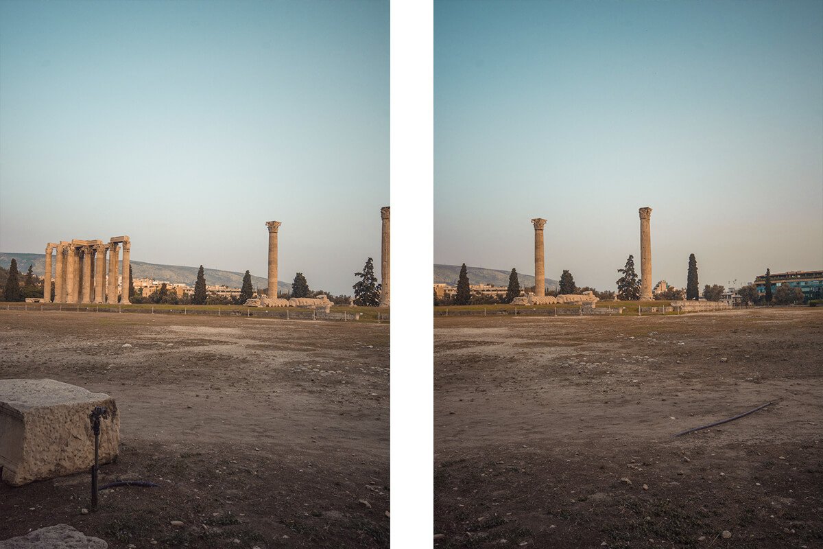 sun setting over a park with we bike athens