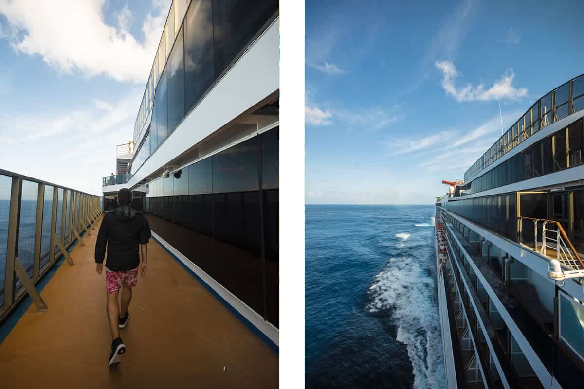 Carnival Spirit Review: My Experience On A Carnival South Pacific Cruise 12 walking around the carnival spirit at pacific ocean