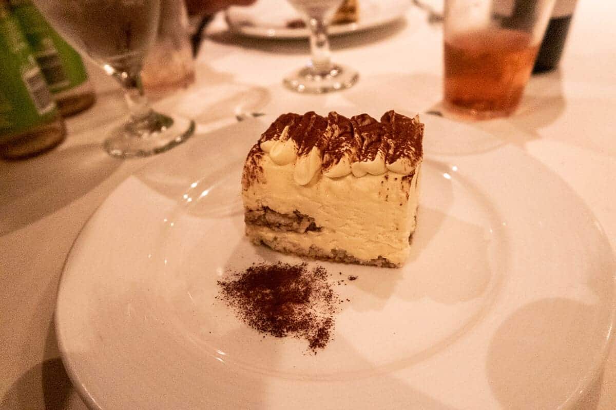 Carnival Spirit Review: My Experience On A Carnival South Pacific Cruise 9 tiramisu cake served in the main dining room carnival spirit