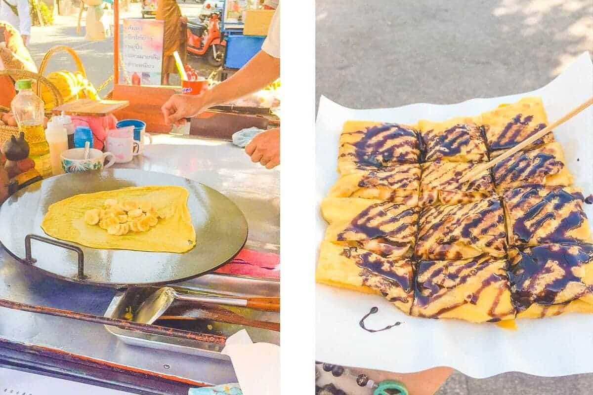 crepe pancake roti stands and carts in chiang mai