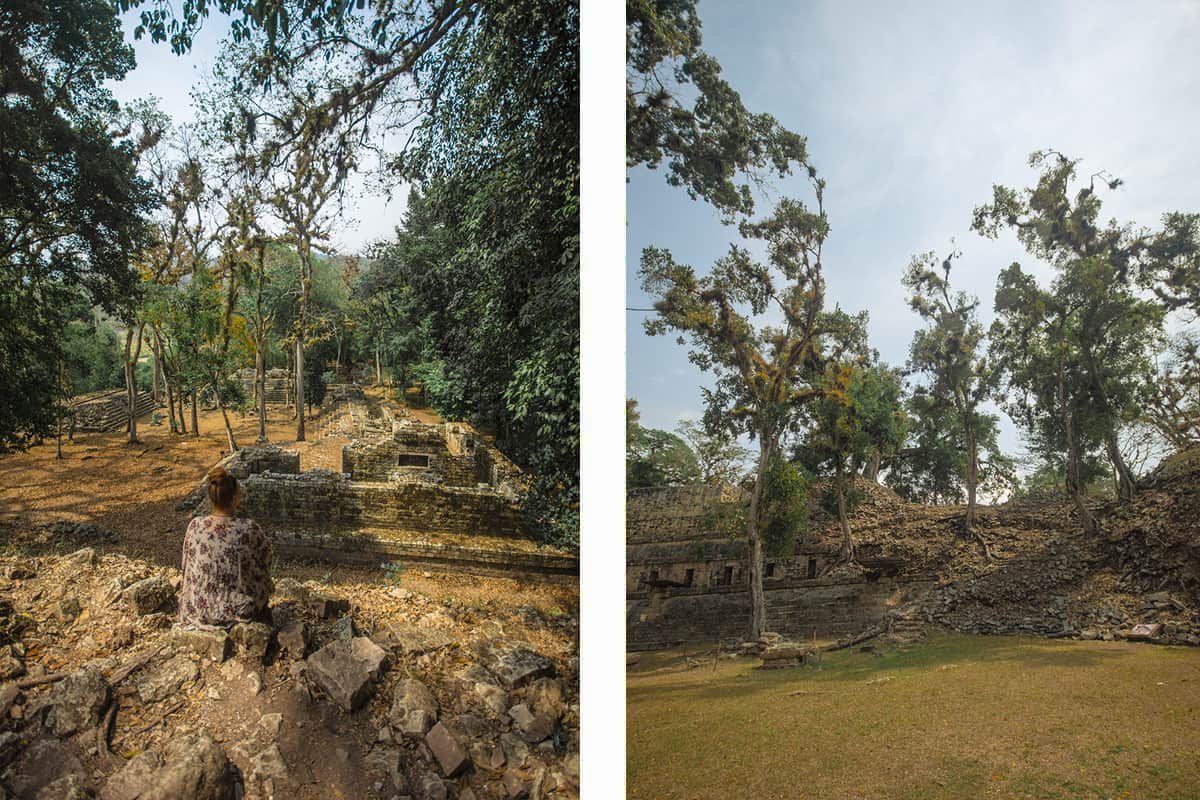Copan Mayan Ruins: BEST Tips For Visiting In 2025 9 looking over the cemetary group at the copan ruins // the view of the west court which is behind me