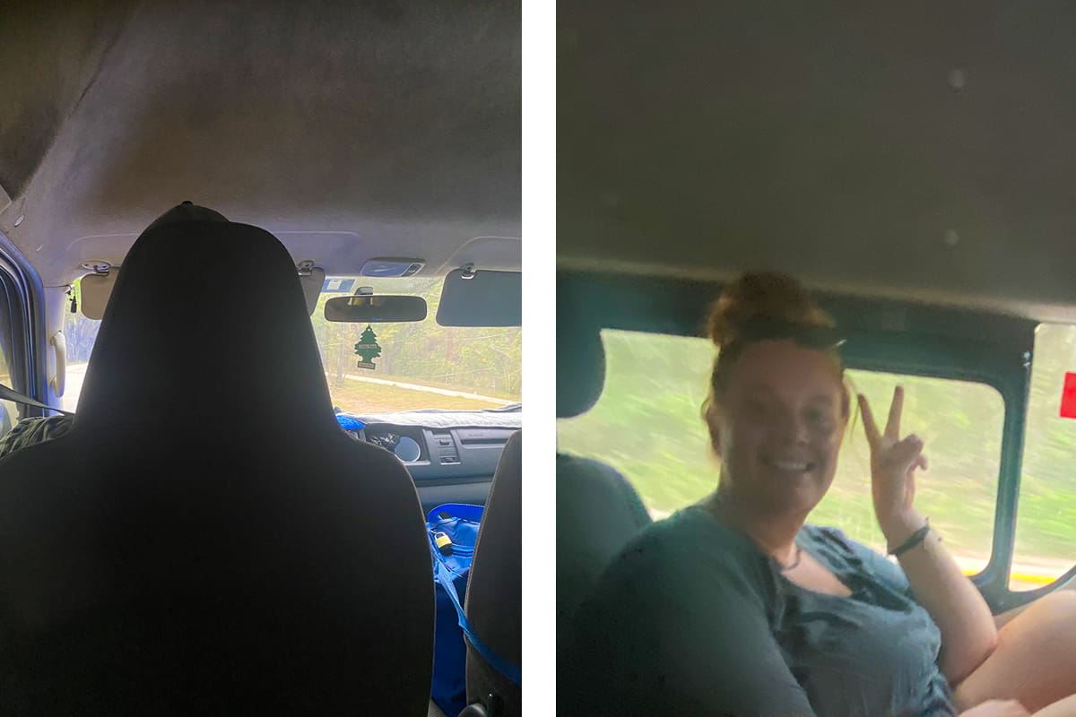 my view from in the shuttle // a cheeky photo somewhere into our 8 hour drive from copan ruinas to la ceiba