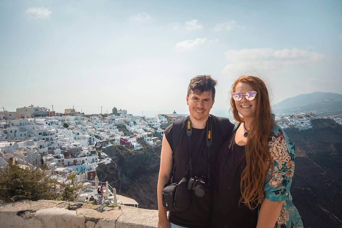 tasha amy in santorini cost to travel greece