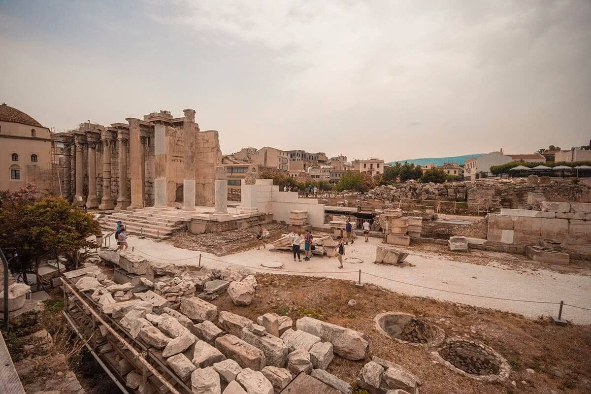 the remains of buildings in athens cost to travel greece