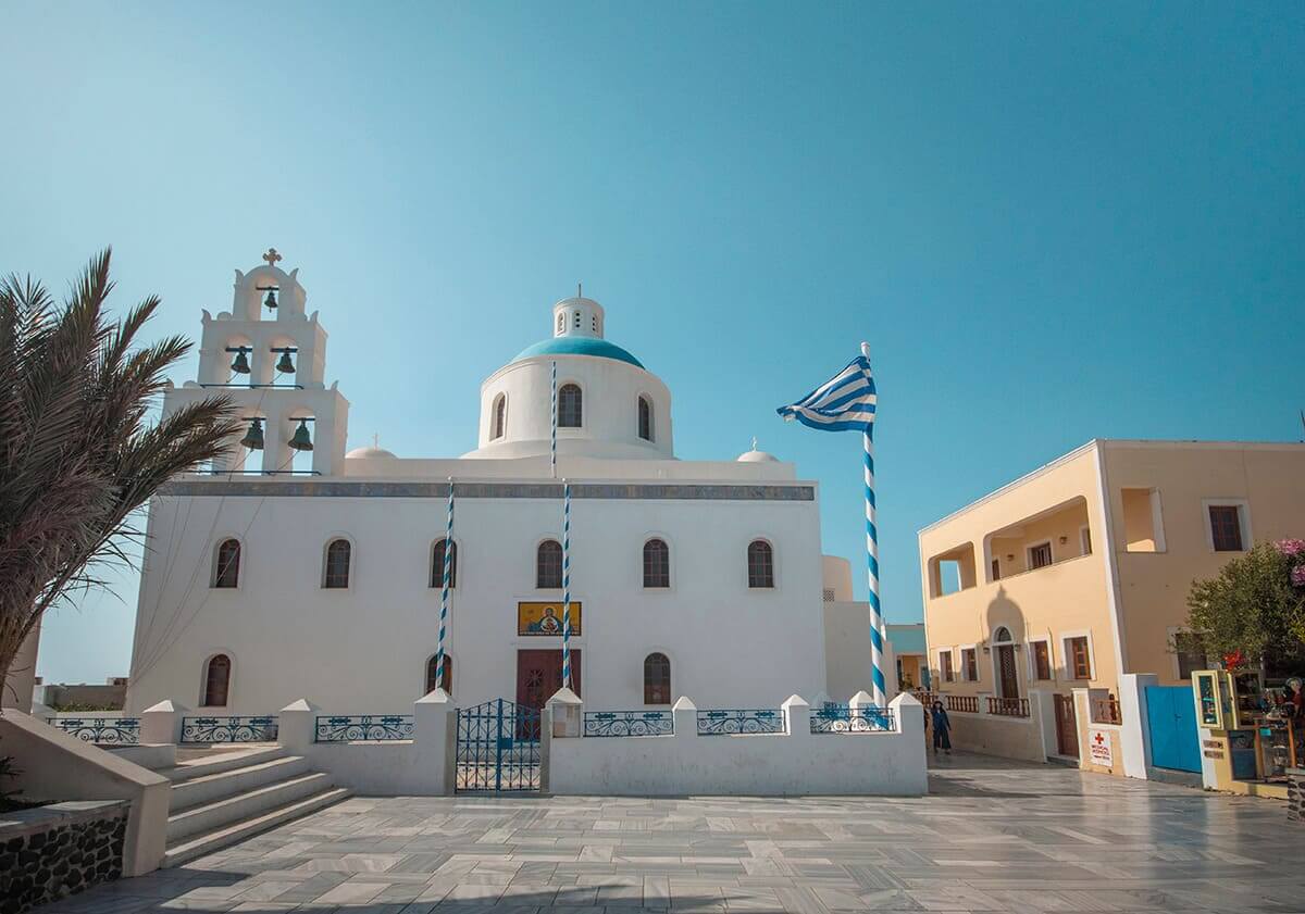 church in oia santorini cost to travel greece
