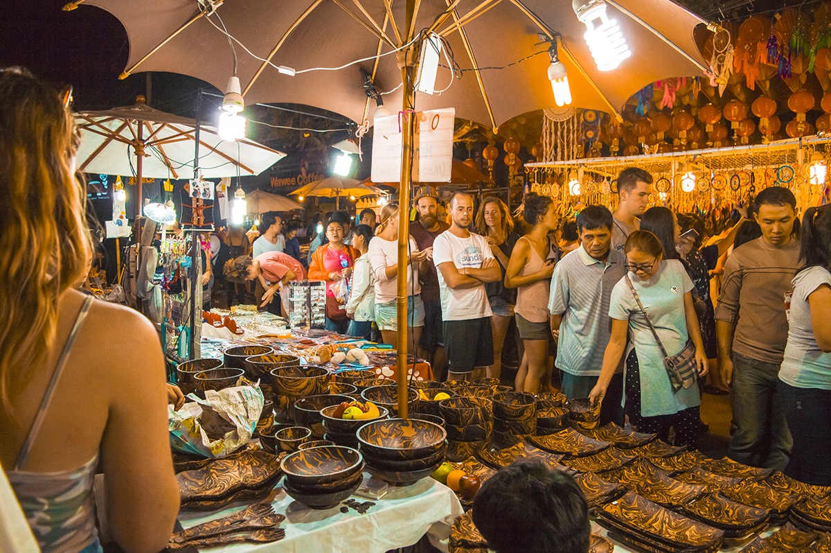 People exploring Chiang Mai Night Market