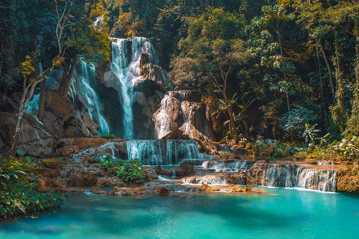 Visit Kuang Si Falls in Luang Prabang, Laos | Beautiful Waterfalls | Luang Prabang | Laos | Backpack South East Asia | Travel | Backpacking | Must Visit | Do Not Miss | Amazing landscapes | Photography | Backpackers Wanderlust |