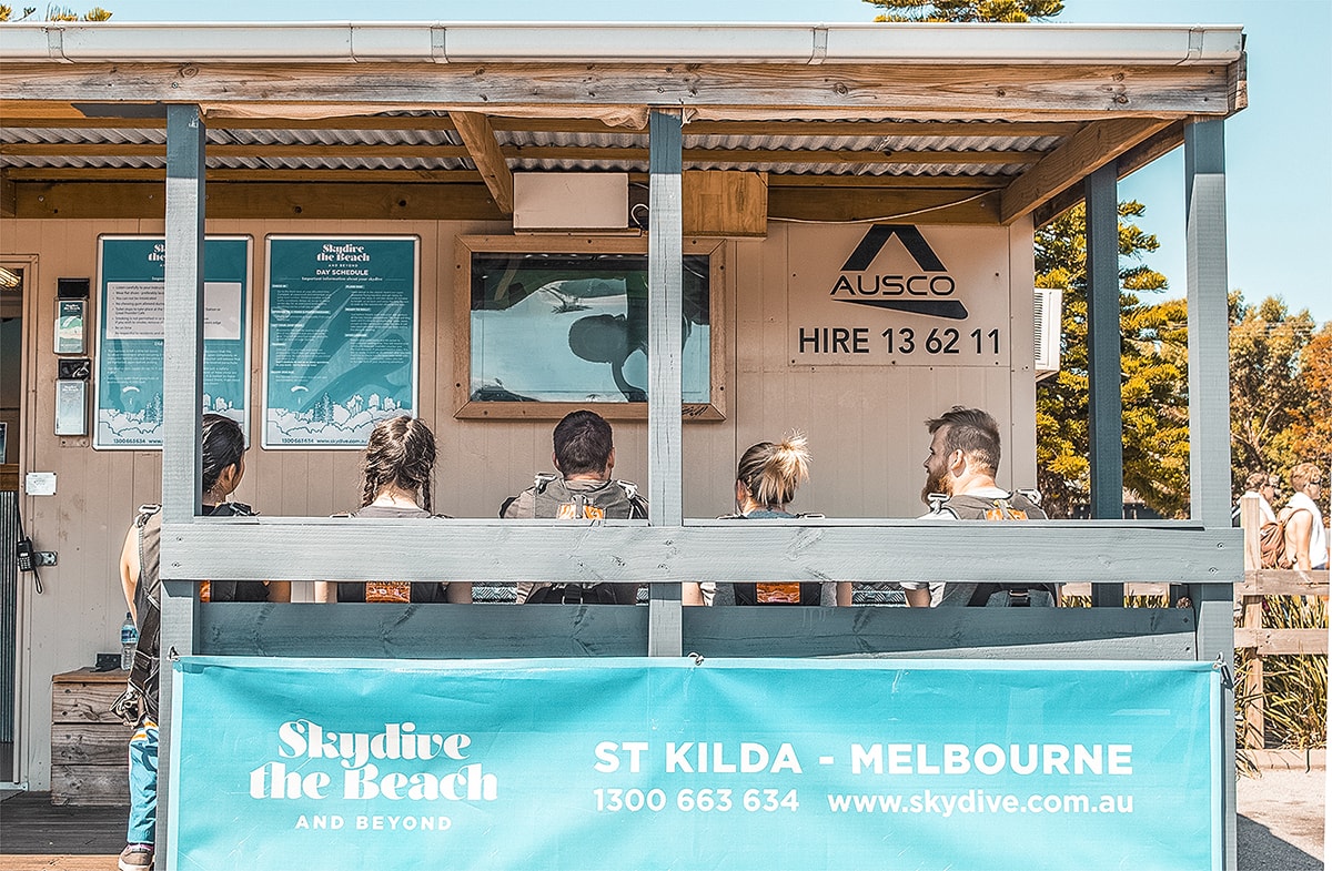16 Best Things To Do In St Kilda, Melbourne For The Ultimate Time 16 getting ready to go for a skydive, one of the best things to do in st kilda melbourne