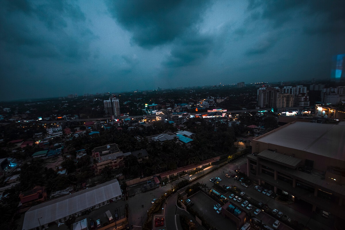 Kochi city night views from the kochi marriott hotel